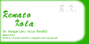 renato kola business card